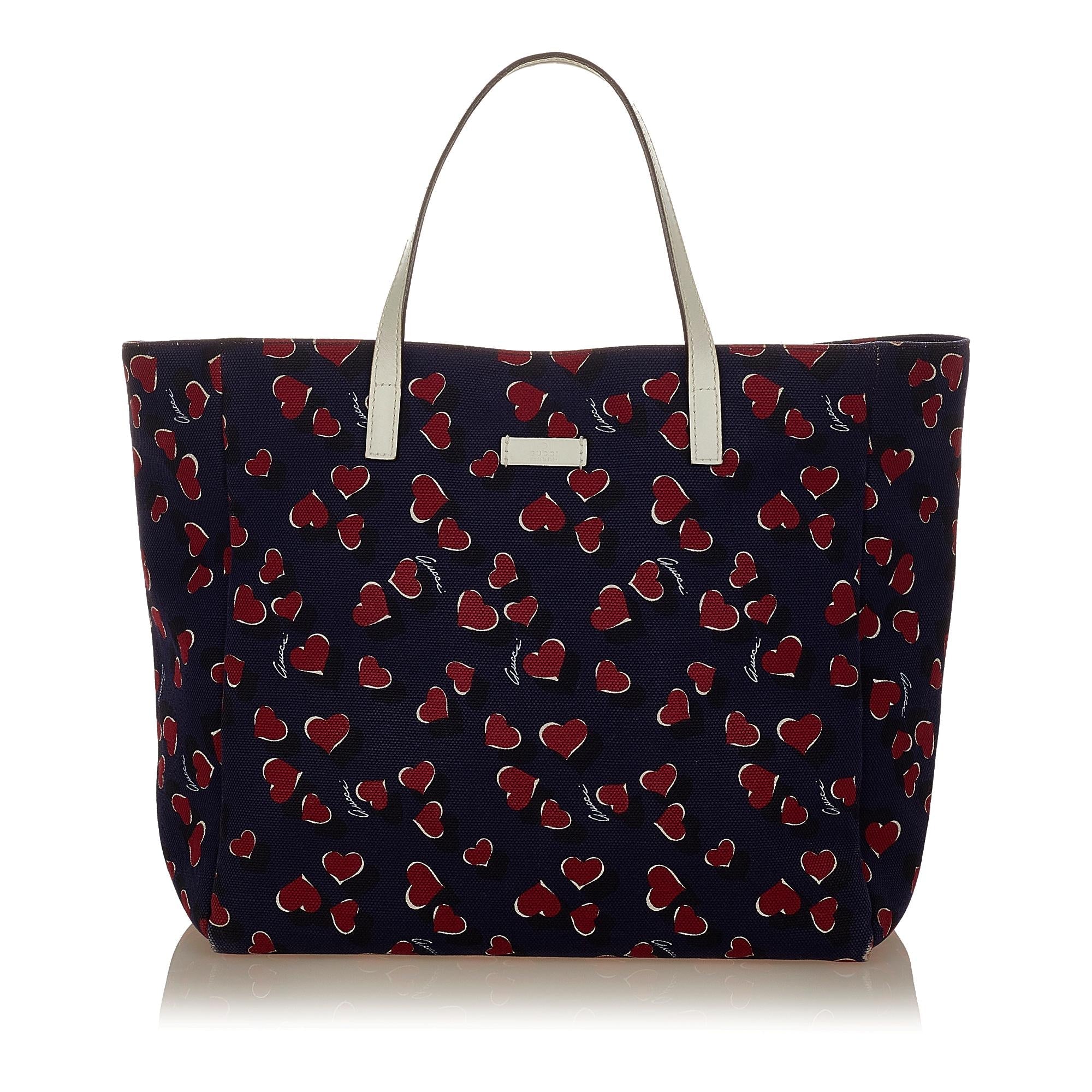 Gucci Printed Canvas Tote Bag (SHG-31840)