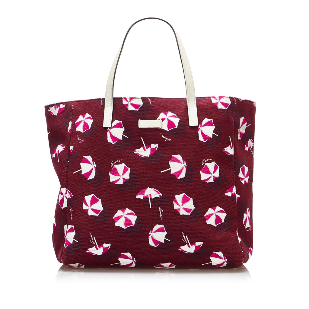 Gucci Printed Canvas Tote (SHG-stdQjI)