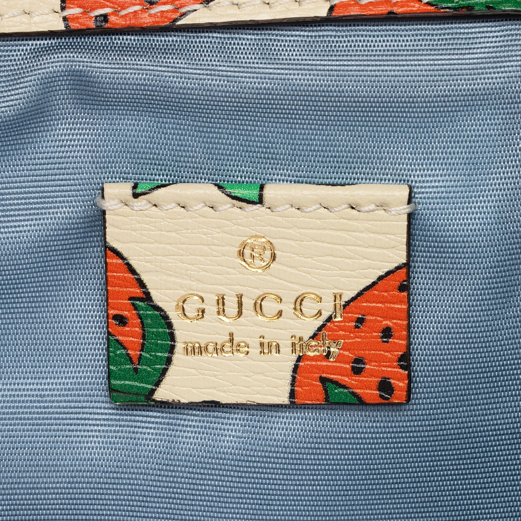 Gucci Printed Leather Strawberry Zumi Mini Shoulder Bag (SHF-Se6JXX)