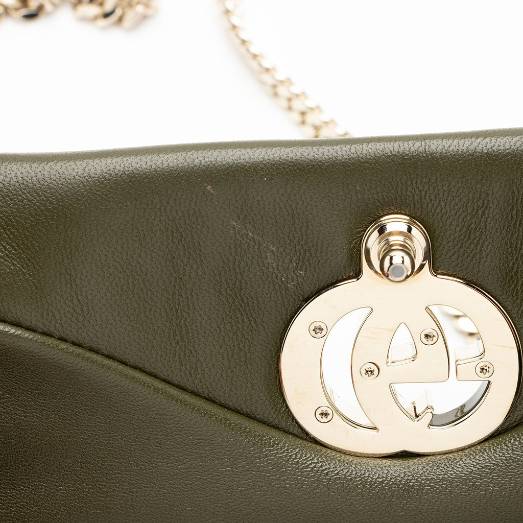 Gucci Puffy Leather GG Milano Small Top Handle