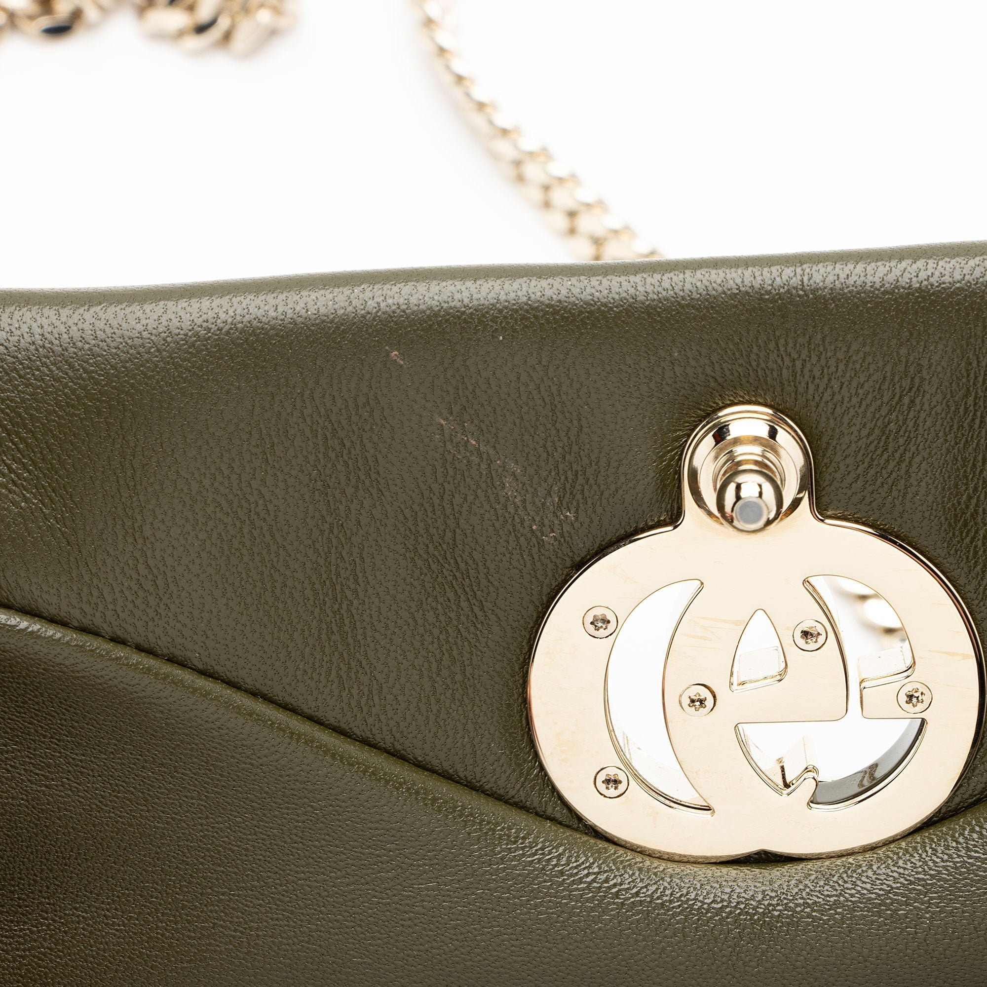 Gucci Puffy Leather GG Milano Small Top Handle