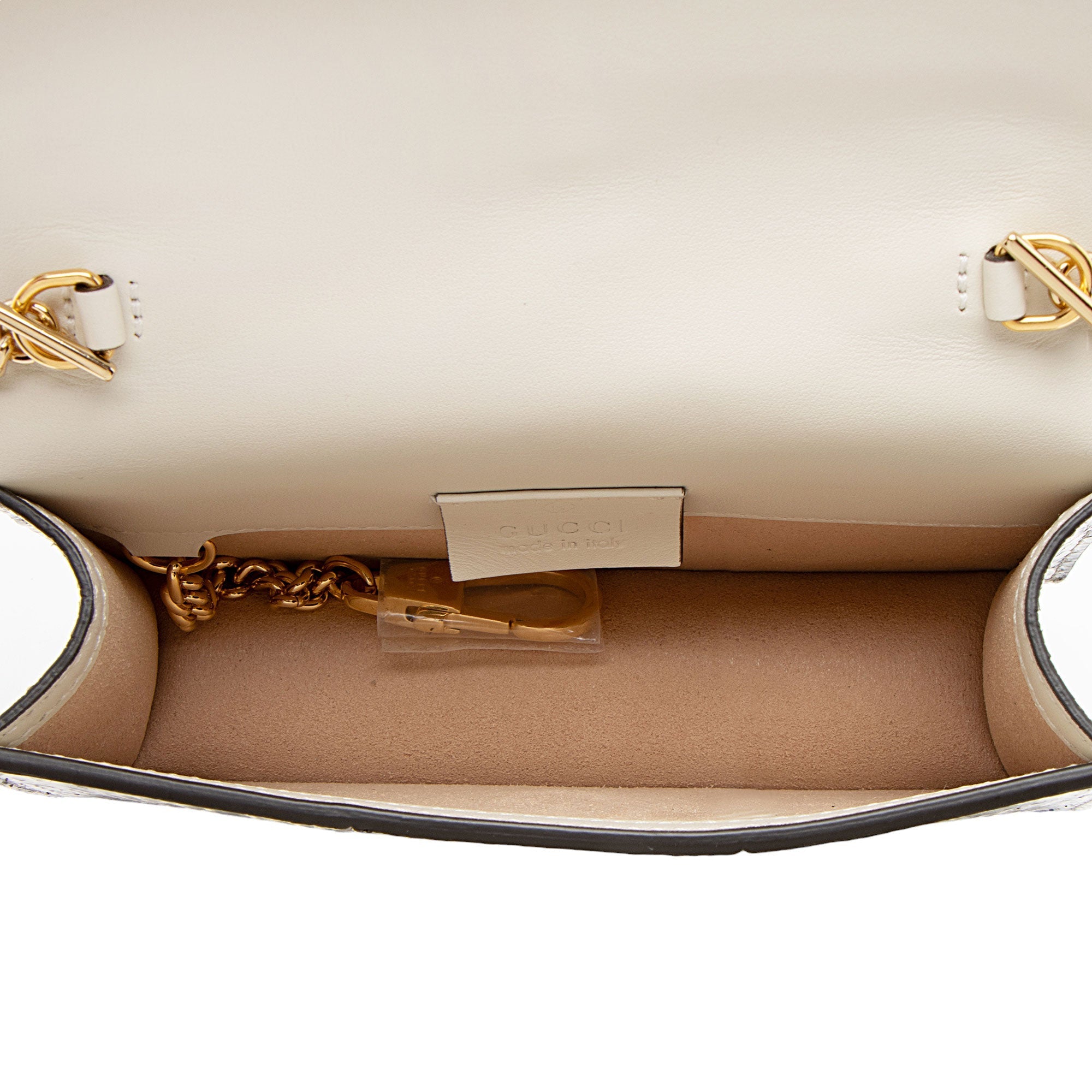 Gucci Python Floral Embroidered Sylvie Super Mini Shoulder Bag (SHF-GgSM5V)