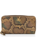 Gucci Python GG Marmont Zip Around Wallet