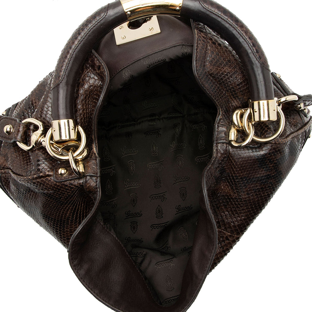 Gucci Python Medium Indy Satchel (SHF-o6MQCe)