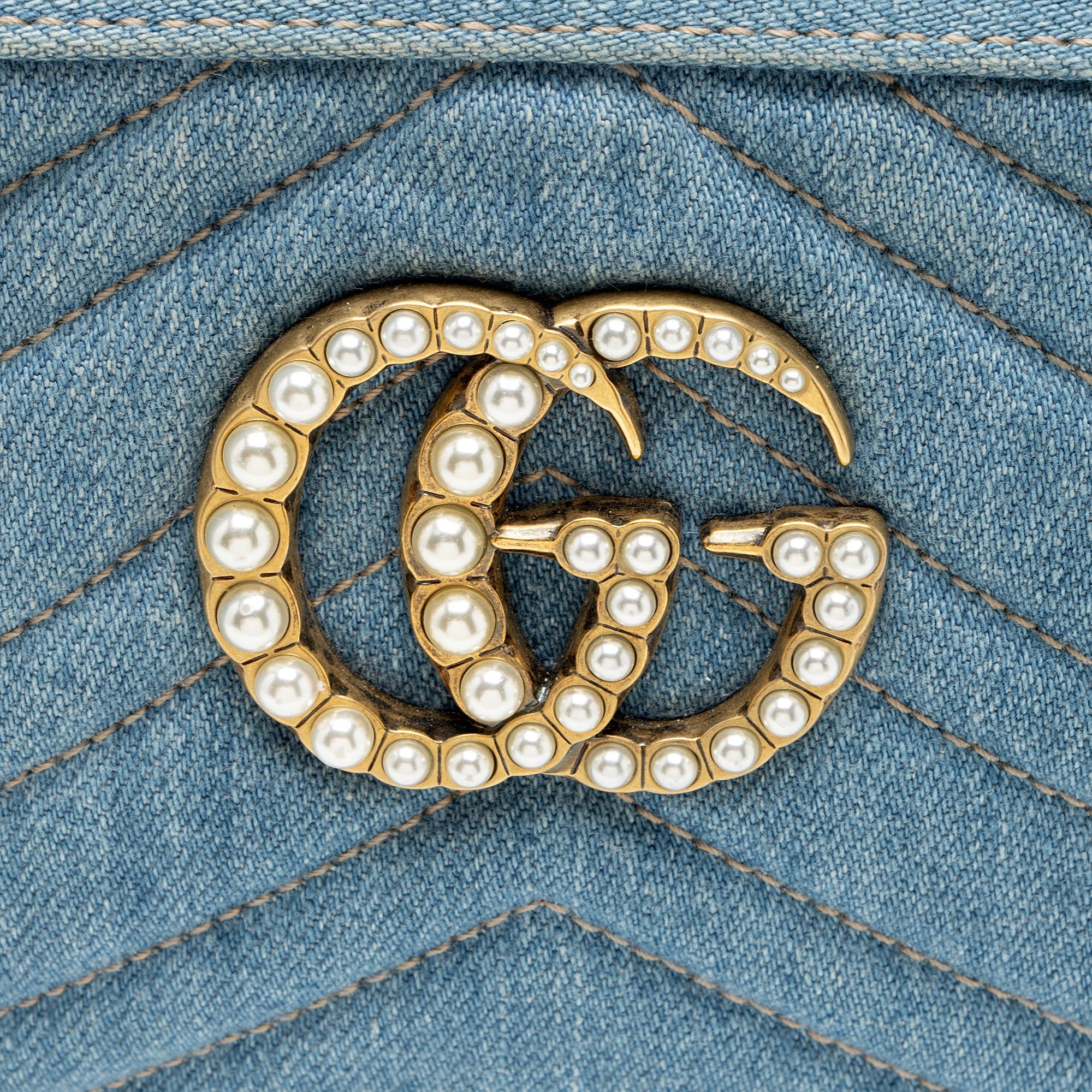 Gucci Matelasse DLBim Pearl GG Marmont Small Camera Bag