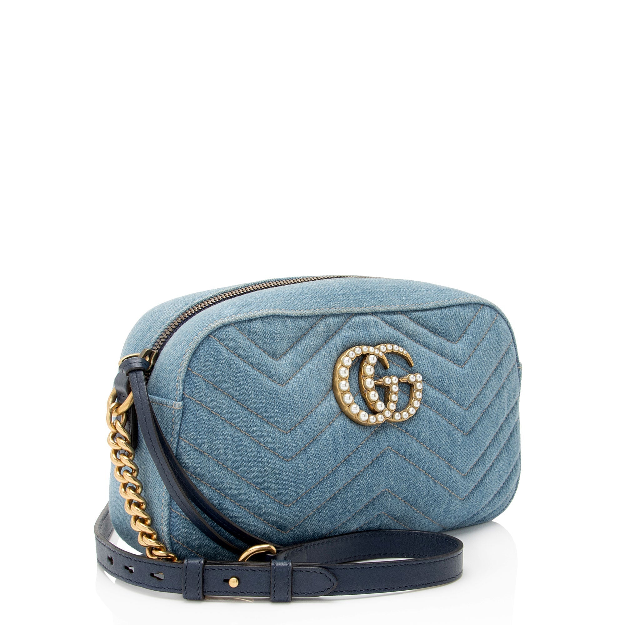 Gucci Matelasse DLBim Pearl GG Marmont Small Camera Bag