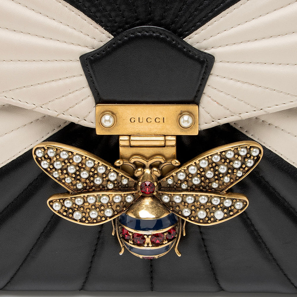 Gucci Quilted Leather Queen Margaret Bee Clutch