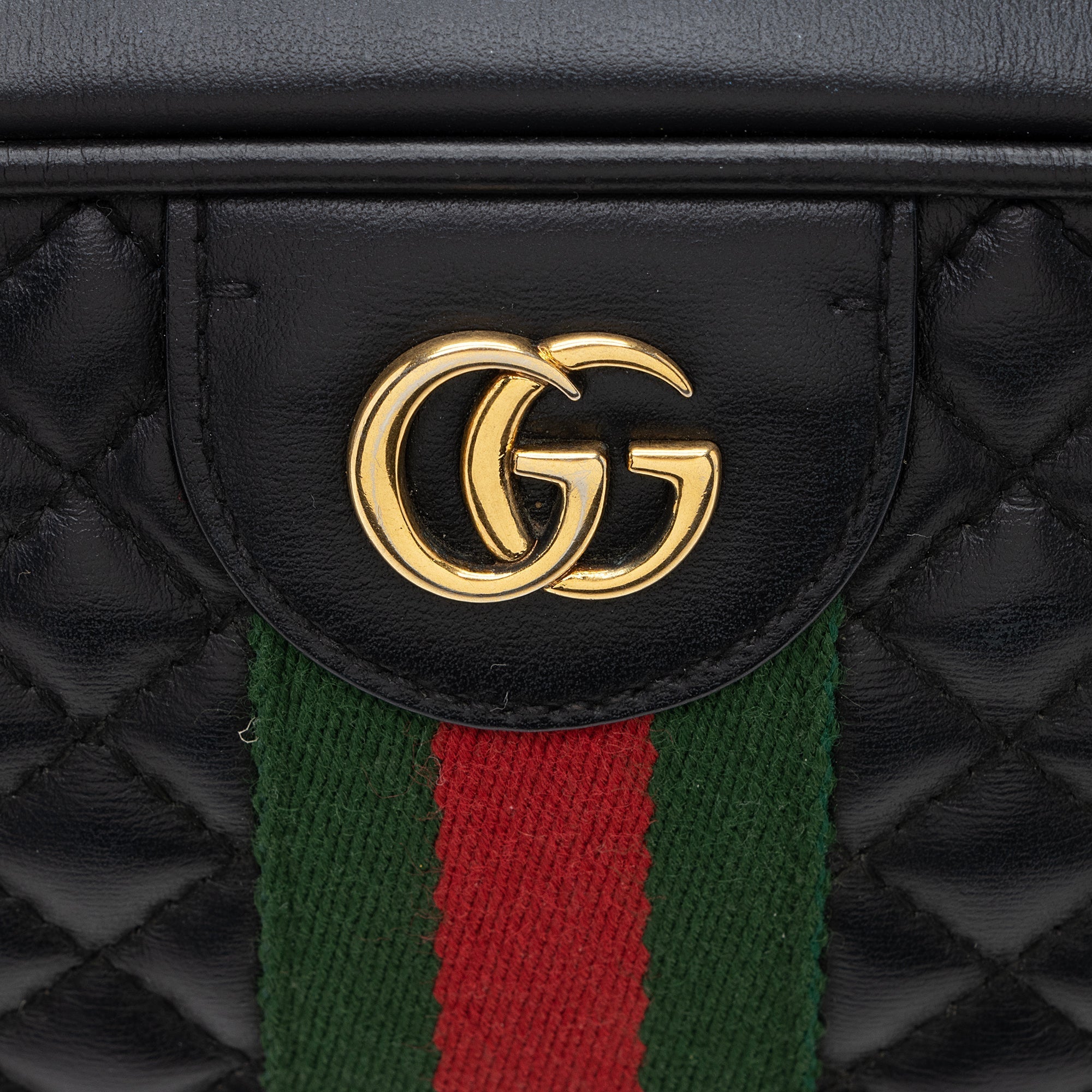 Gucci Quilted Leather Web Trapuntata Small Shoulder Bag - FINAL Sale (SHF-22403)