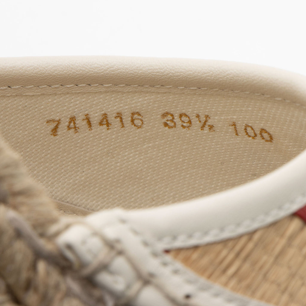 Gucci Raffia GG Espadrille Wedges - Size 9.5 / 39.5