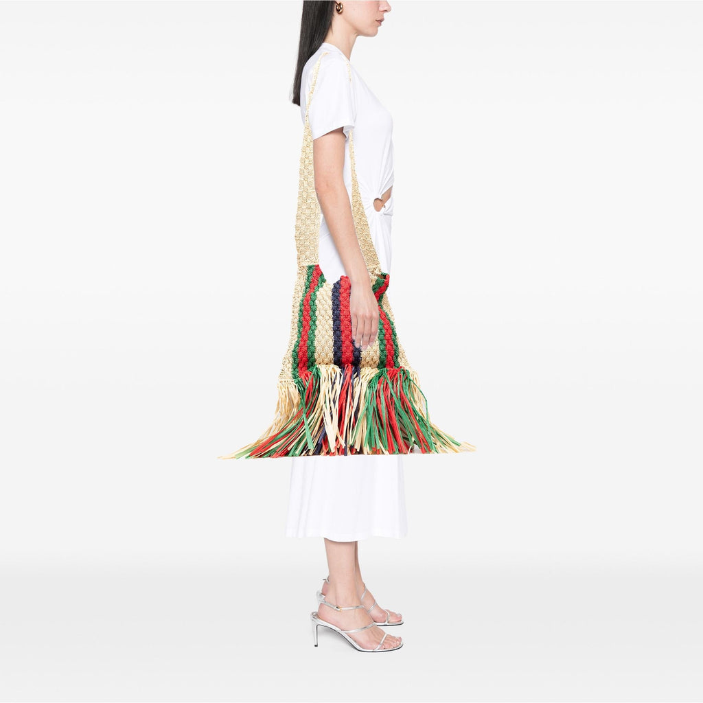 Gucci Raffia Web Crossbody