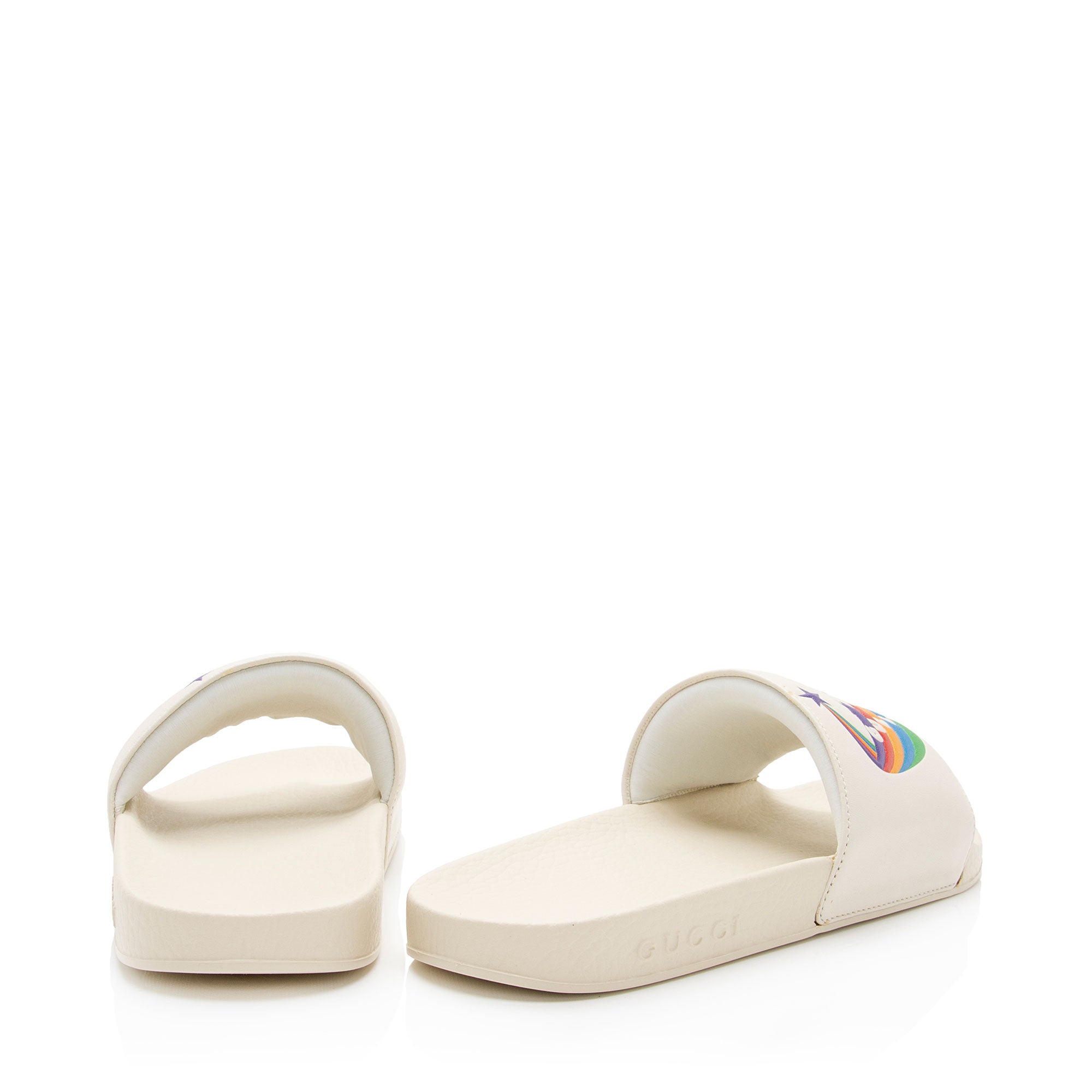 Gucci Rainbow Pursuit Slide Sandals - Size 8 / 38 (SHF-L1rTfD)