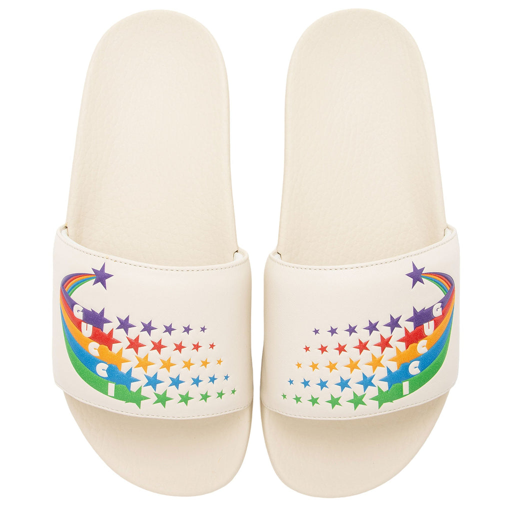 Gucci Rainbow Pursuit Slide Sandals - Size 8 / 38 (SHF-L1rTfD)