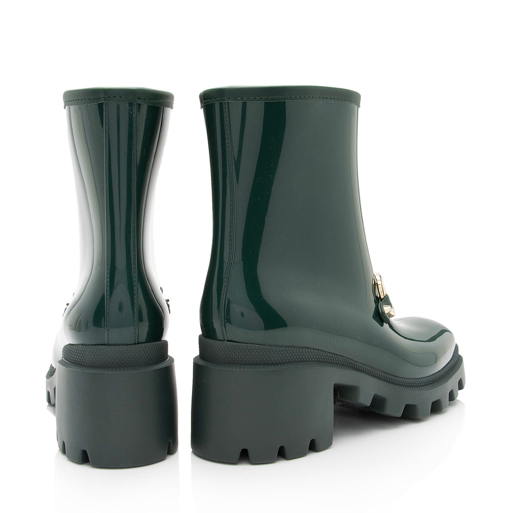 Gucci Rubber Horsebit Ankle Boots - Size 7 / 37 (SHF-93QHL4)