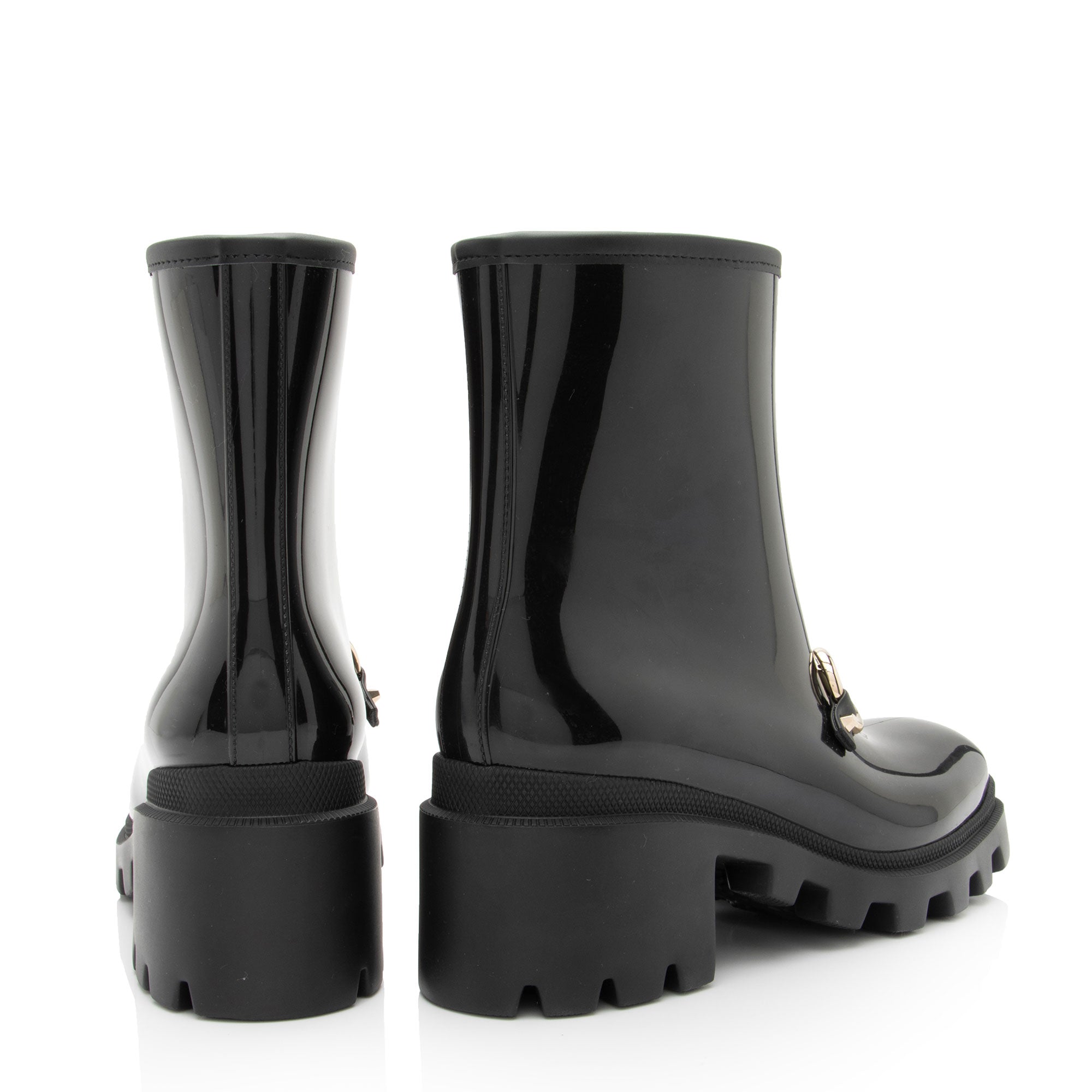Gucci Rubber Horsebit Ankle Boots - Size 9 / 39 (SHF-PaT84U)