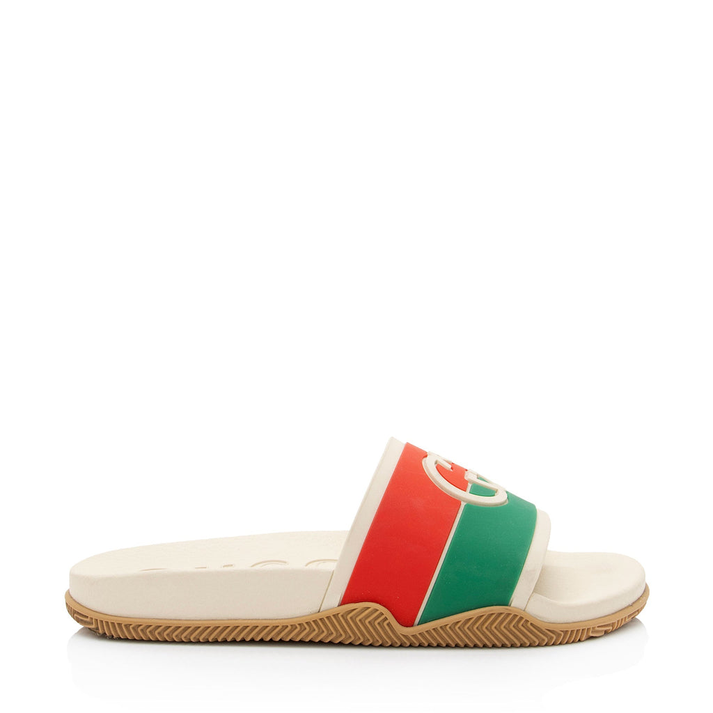 Gucci Rubber Interlocking G Slide Sandals - Size 6 / 36 (SHF-r8HZXE)