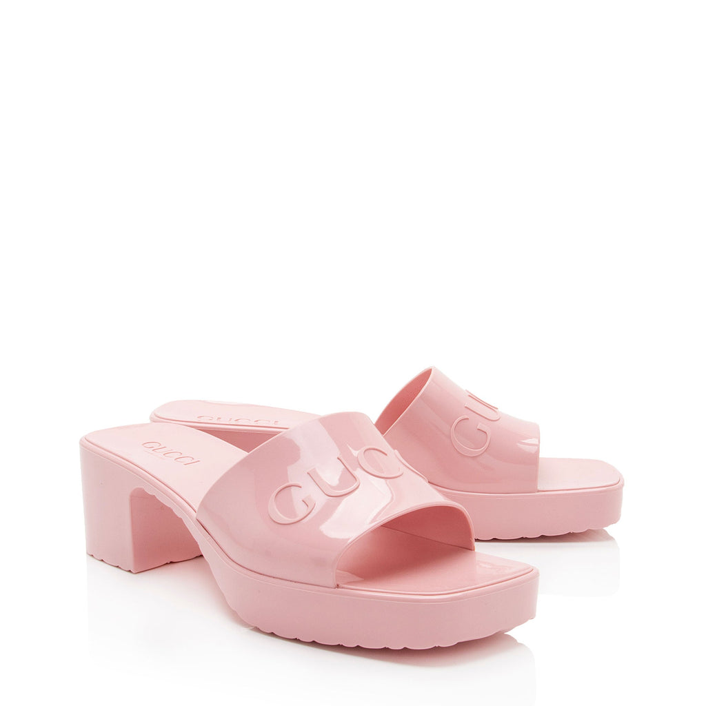 Gucci Rubber Slide Sandals - Size 8 / 38 (SHF-QqWmfI)