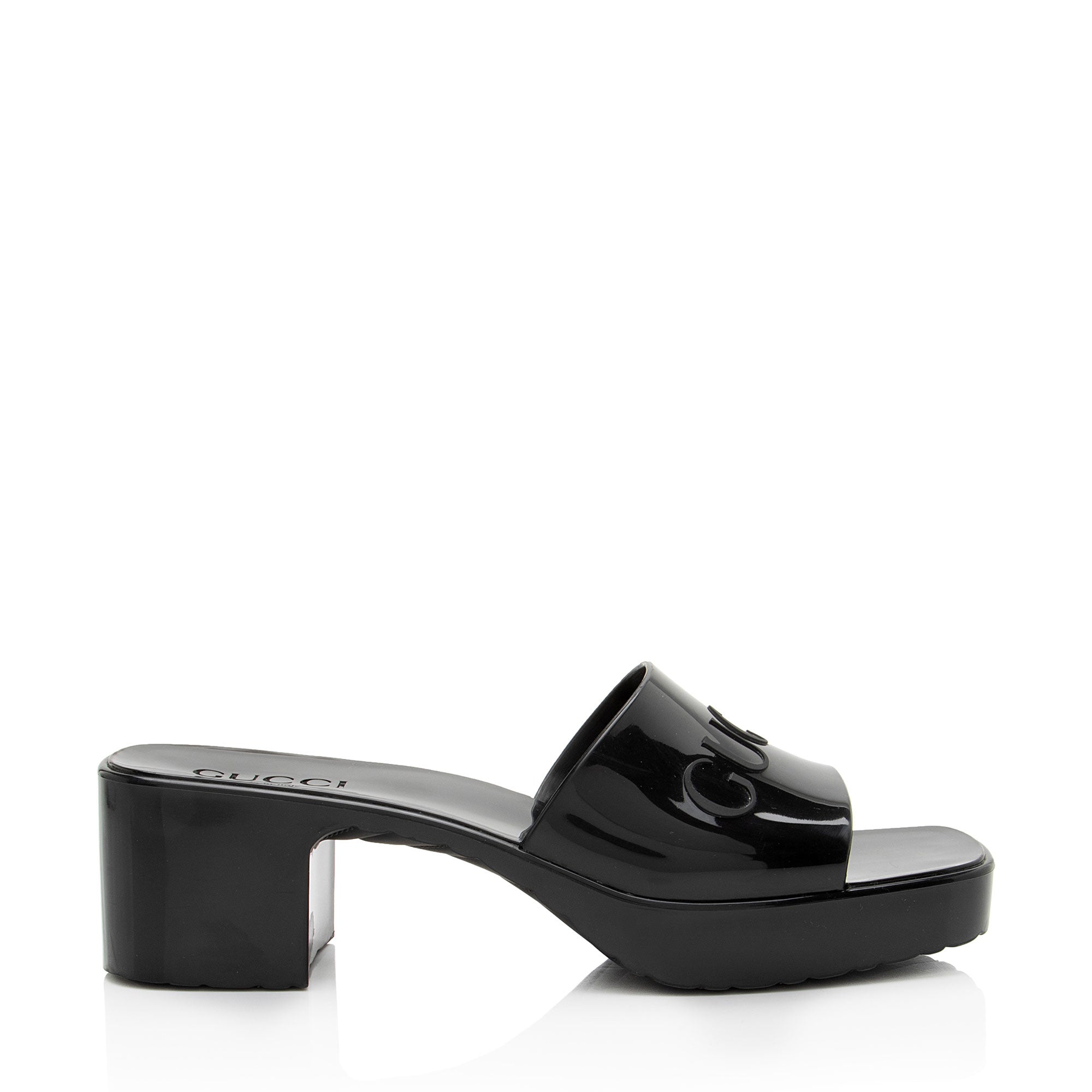 Gucci Rubber Slide Sandals - Size 8 / 38