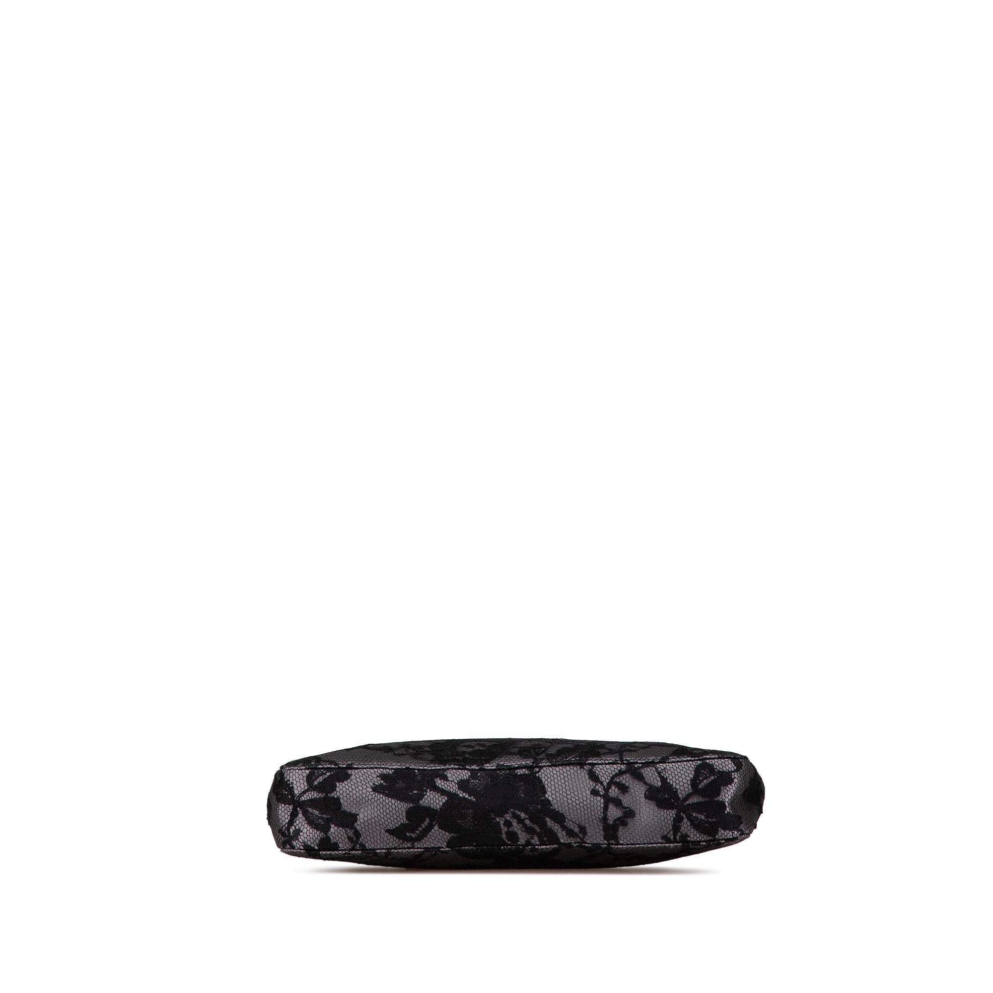 Gucci Satin Floral Lace Shoulder Bag