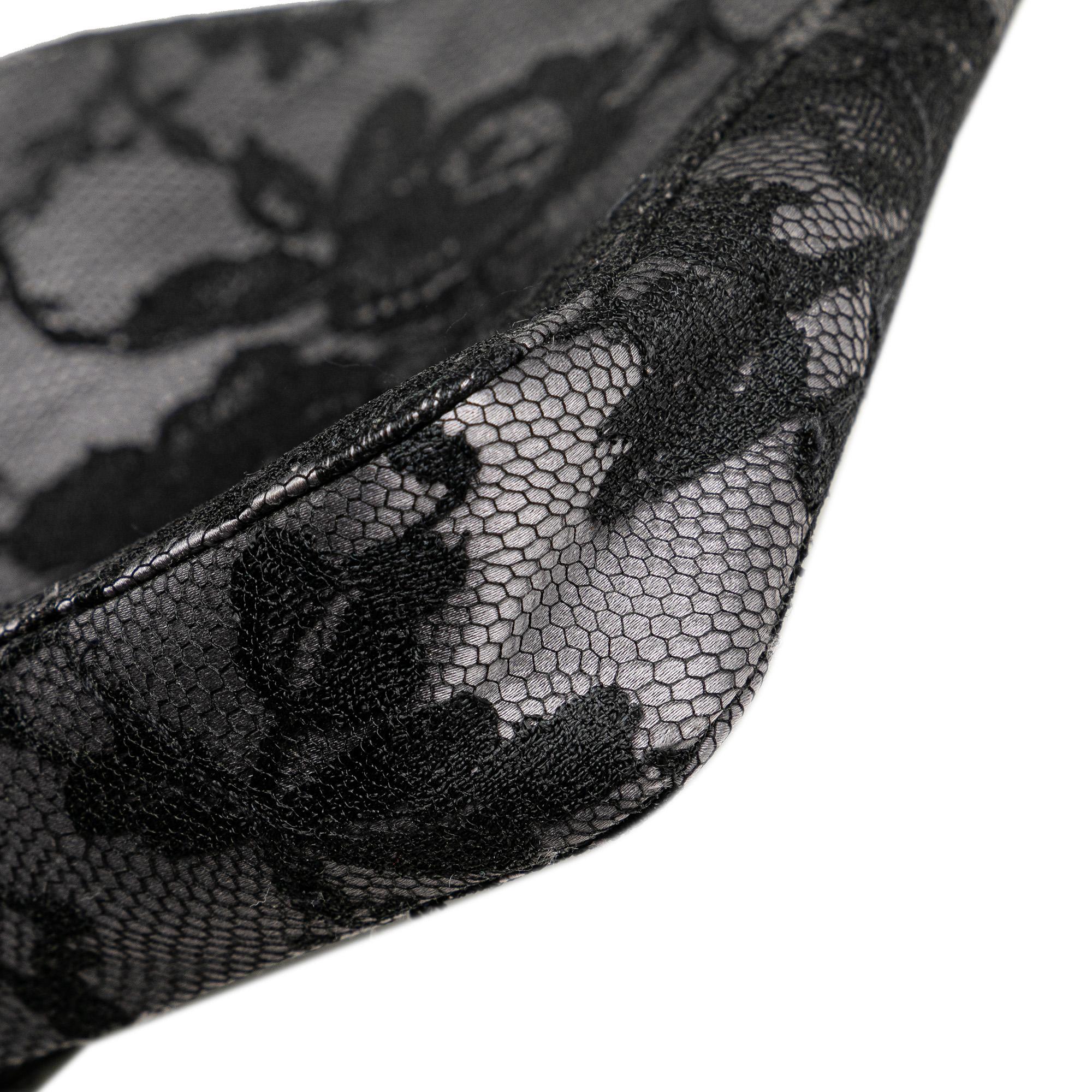 Gucci Satin Floral Lace Shoulder Bag