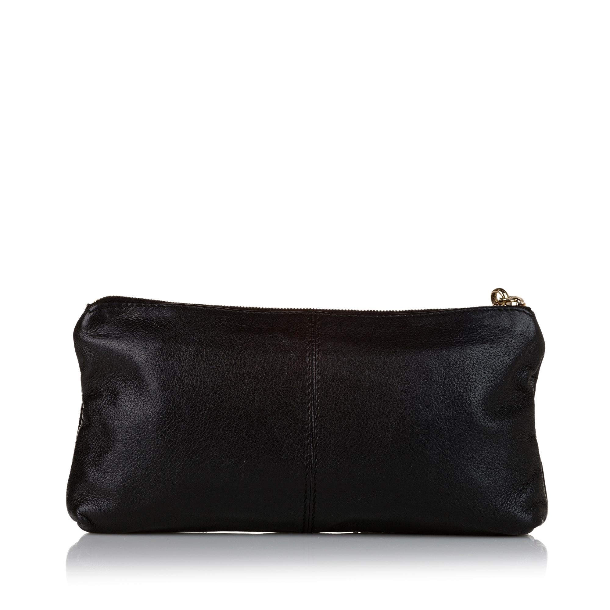 Gucci Sienna Leather Clutch Bag (SHG-34427)