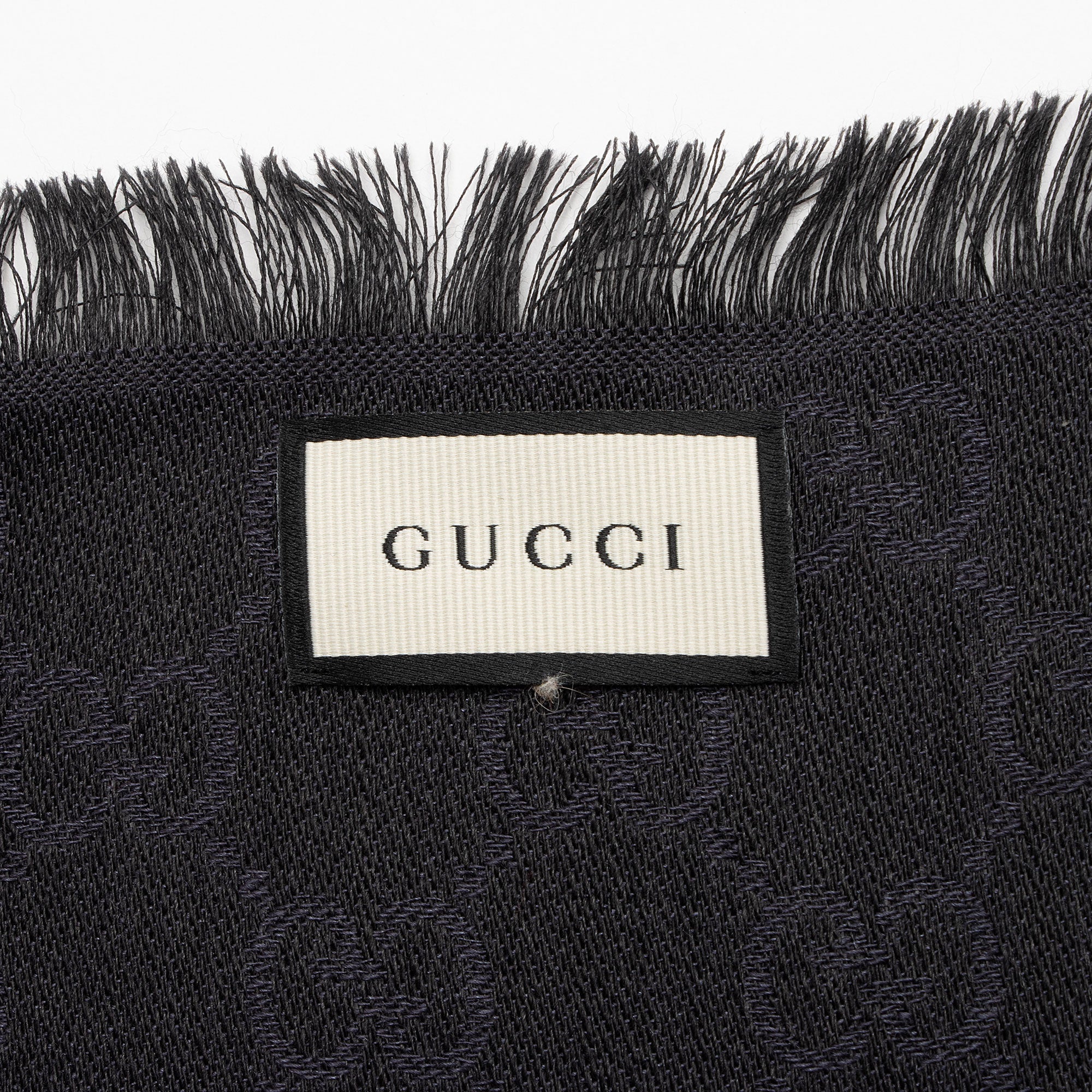 Gucci Silk Wool Monogram 140cm Shawl (SHF-sdYgHP)