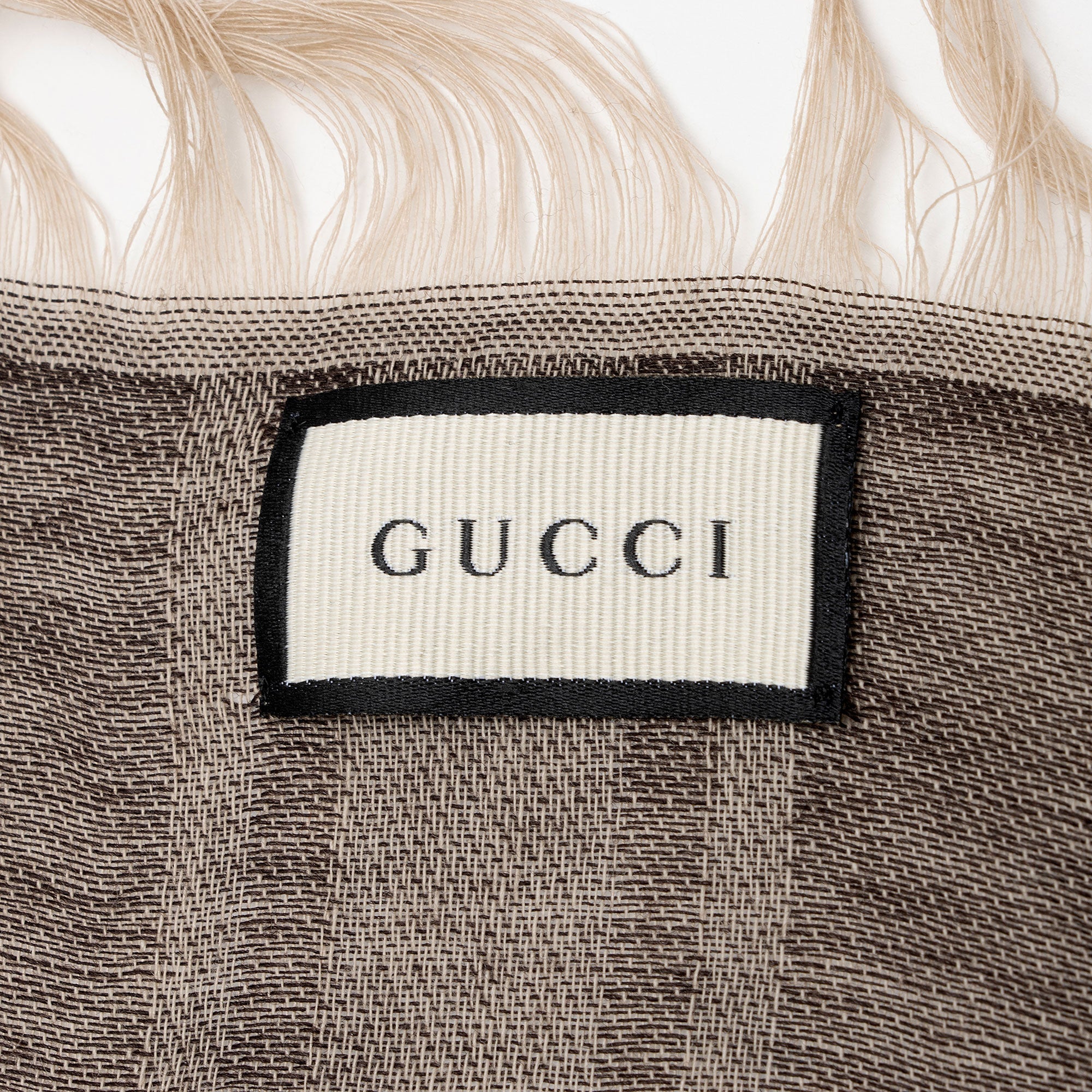 Gucci Silk Wool Monogram Diamante 140cm Shawl (SHF-rcoC8C)