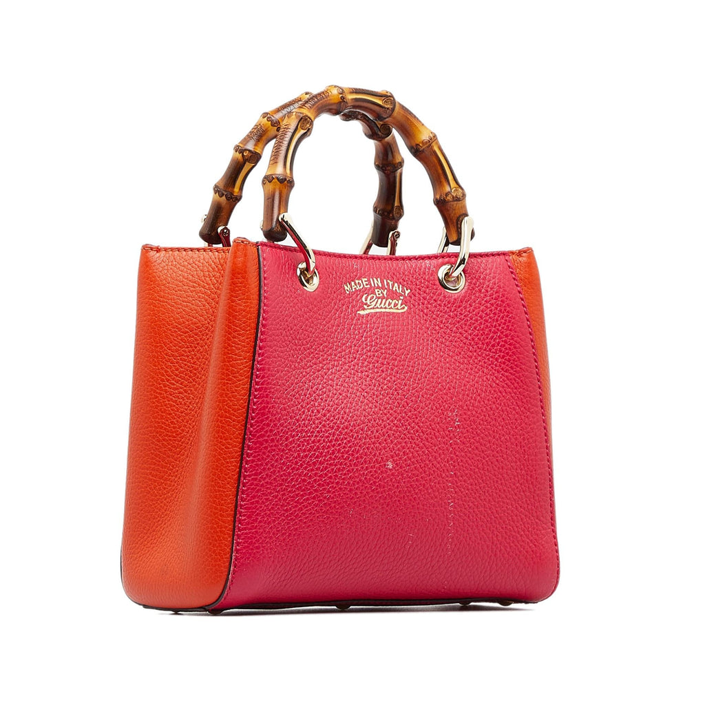 Gucci Small Bicolor Bamboo Shopper (SHG-EwGBDy)