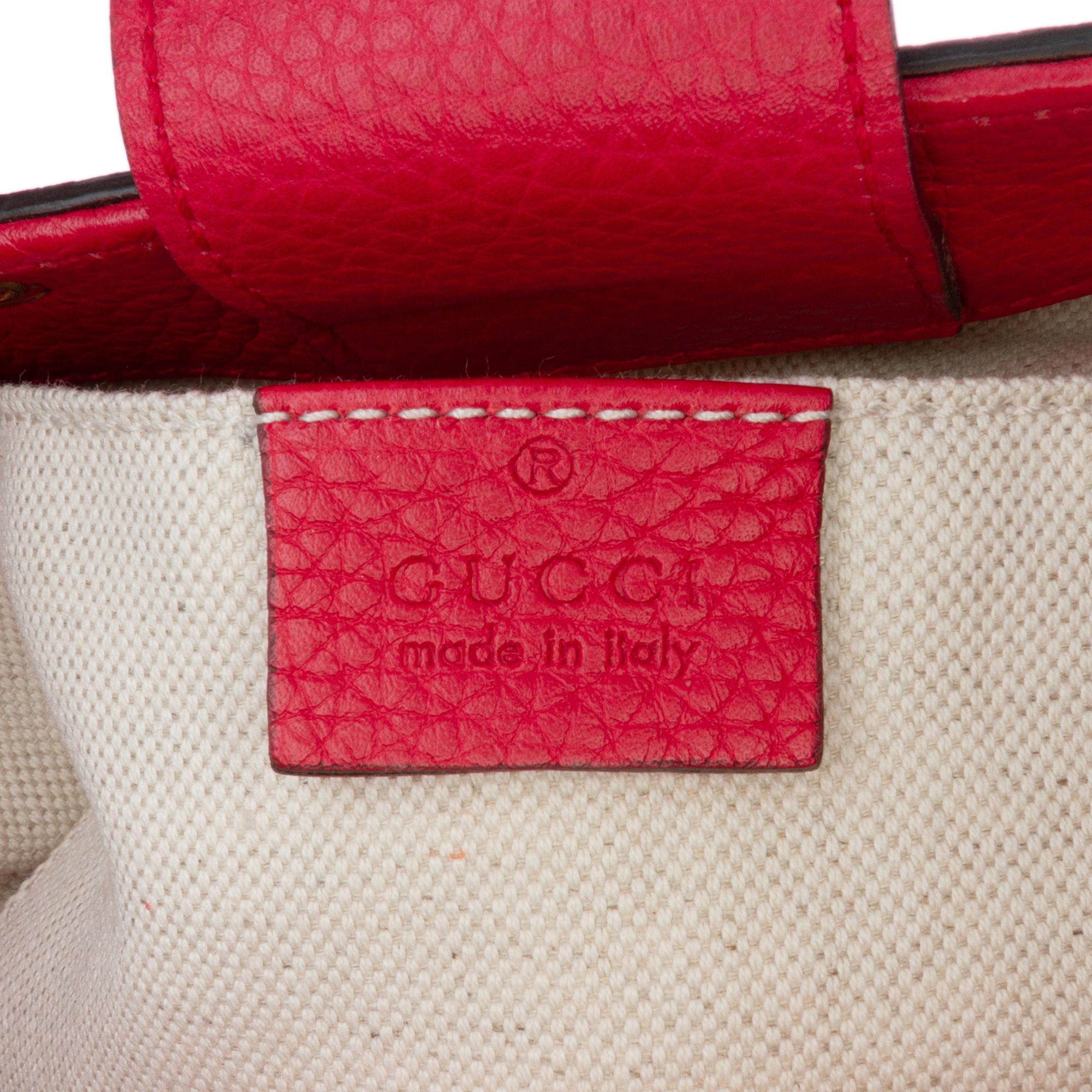 Gucci Small Bicolor Calfskin Bamboo Shopper Satchel