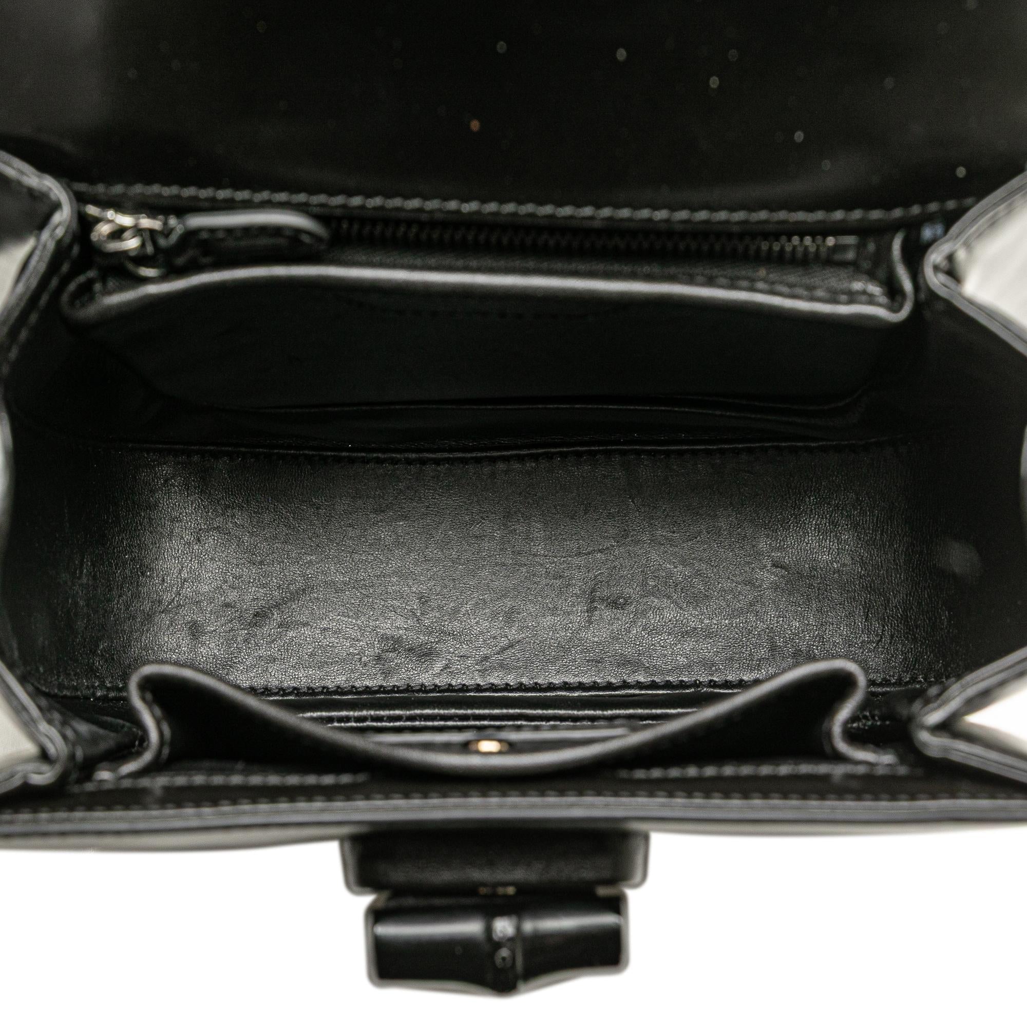 Gucci Small Calfskin 1947 Bamboo Top Handle Bag