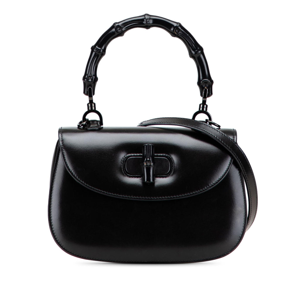Gucci Small Calfskin 1947 Bamboo Top Handle Bag