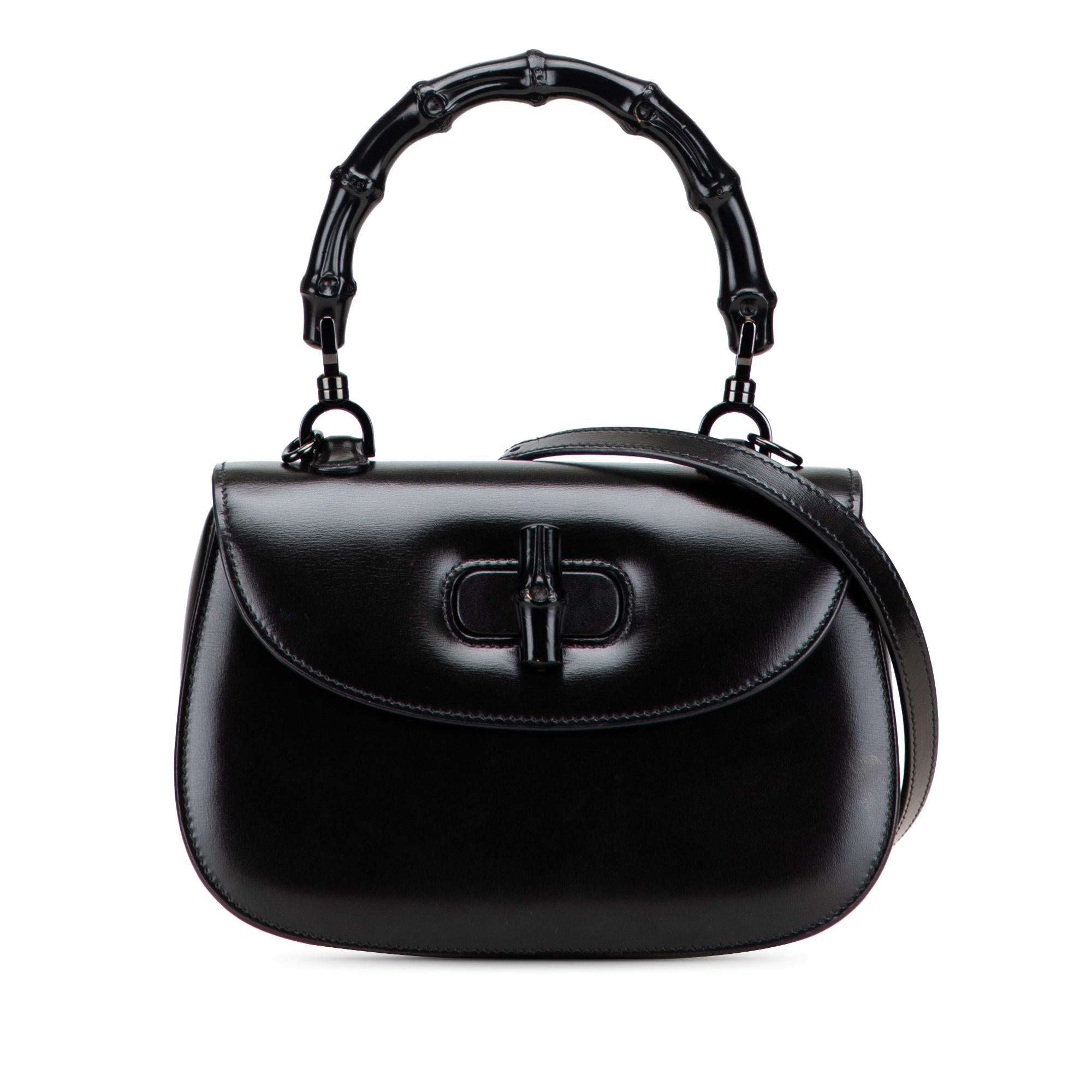 Gucci Small Calfskin 1947 Bamboo Top Handle Bag