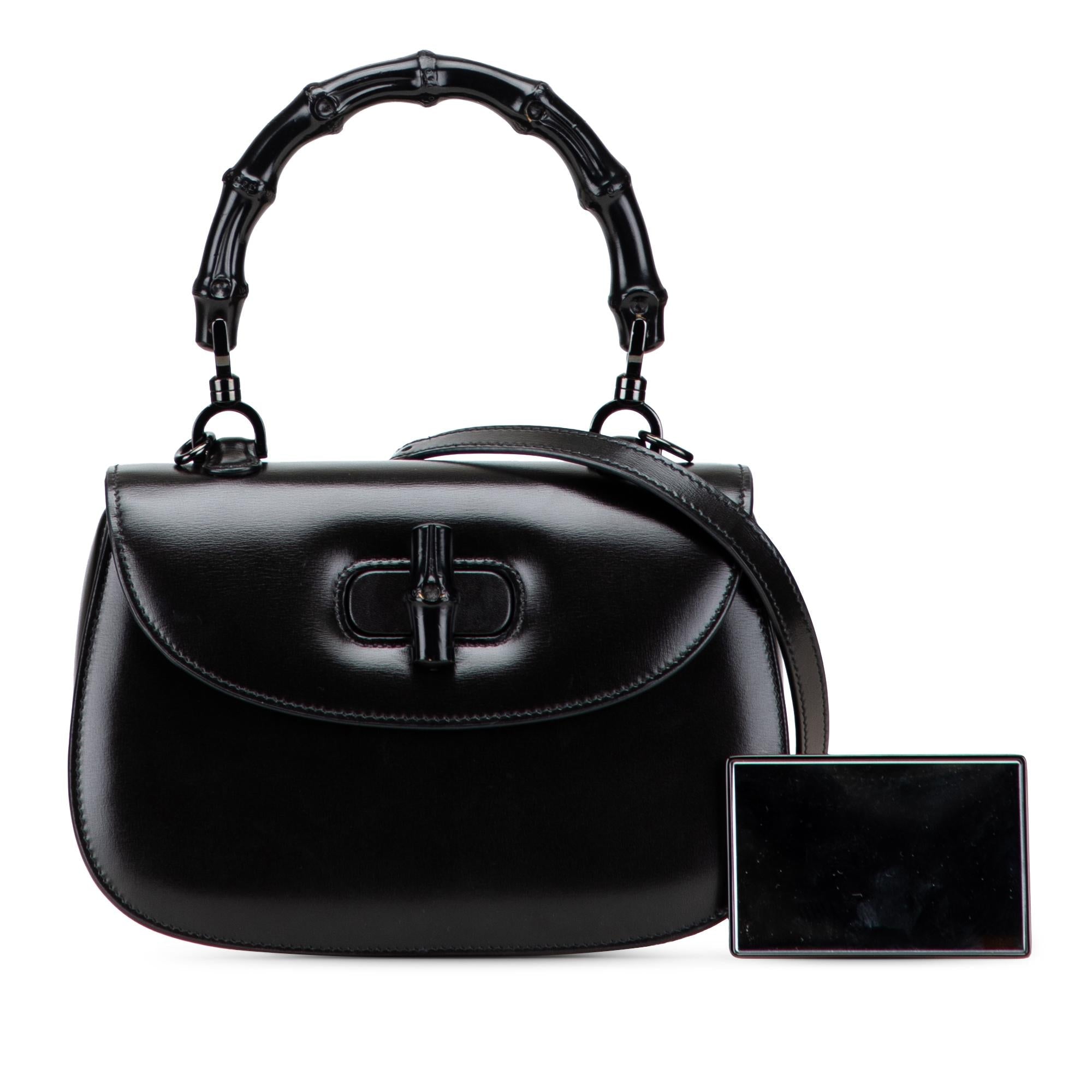 Gucci Small Calfskin 1947 Bamboo Top Handle Bag