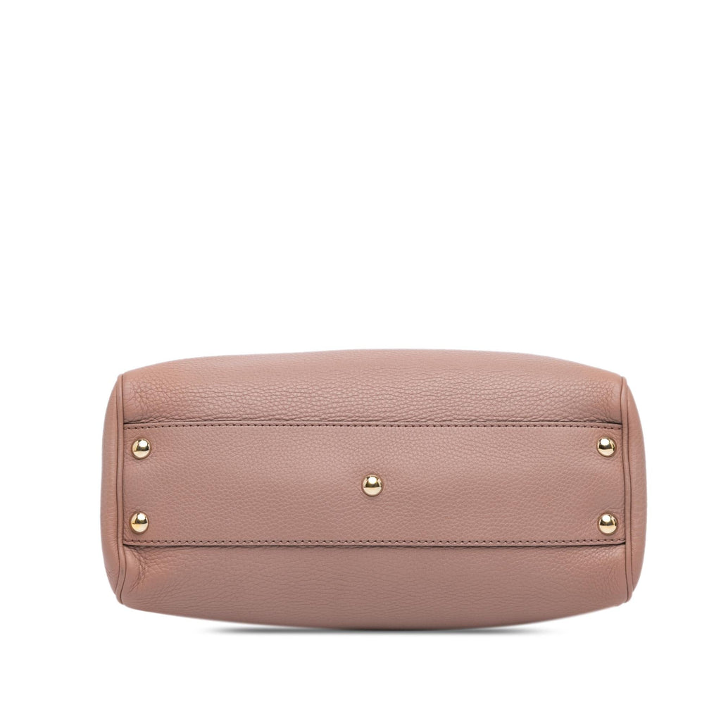 Gucci Small Calfskin Bamboo Shopper Satchel (SHG-4FXiMK)