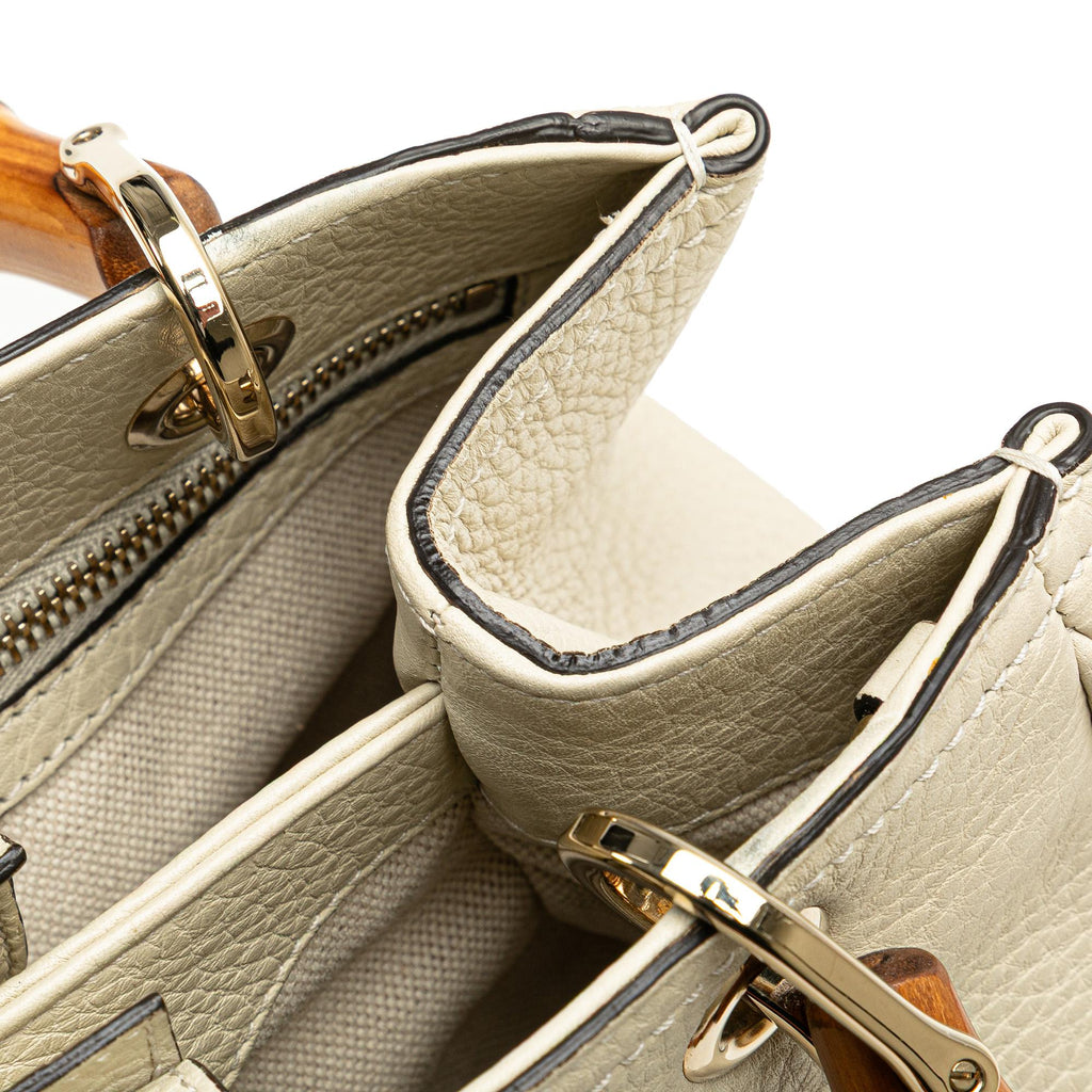 Gucci Small Calfskin Bamboo Shopper Satchel