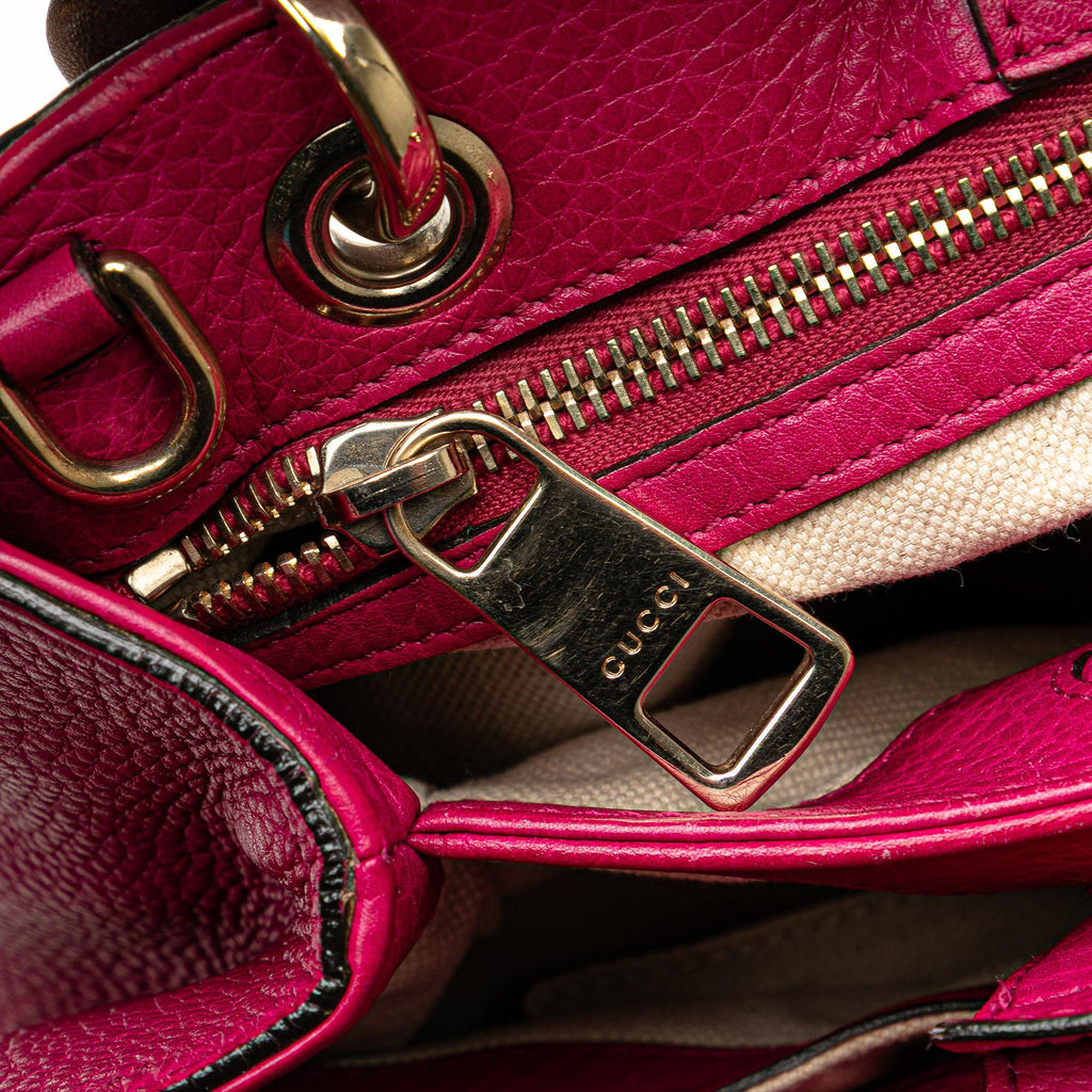 Gucci Small Calfskin Bamboo Shopper Satchel