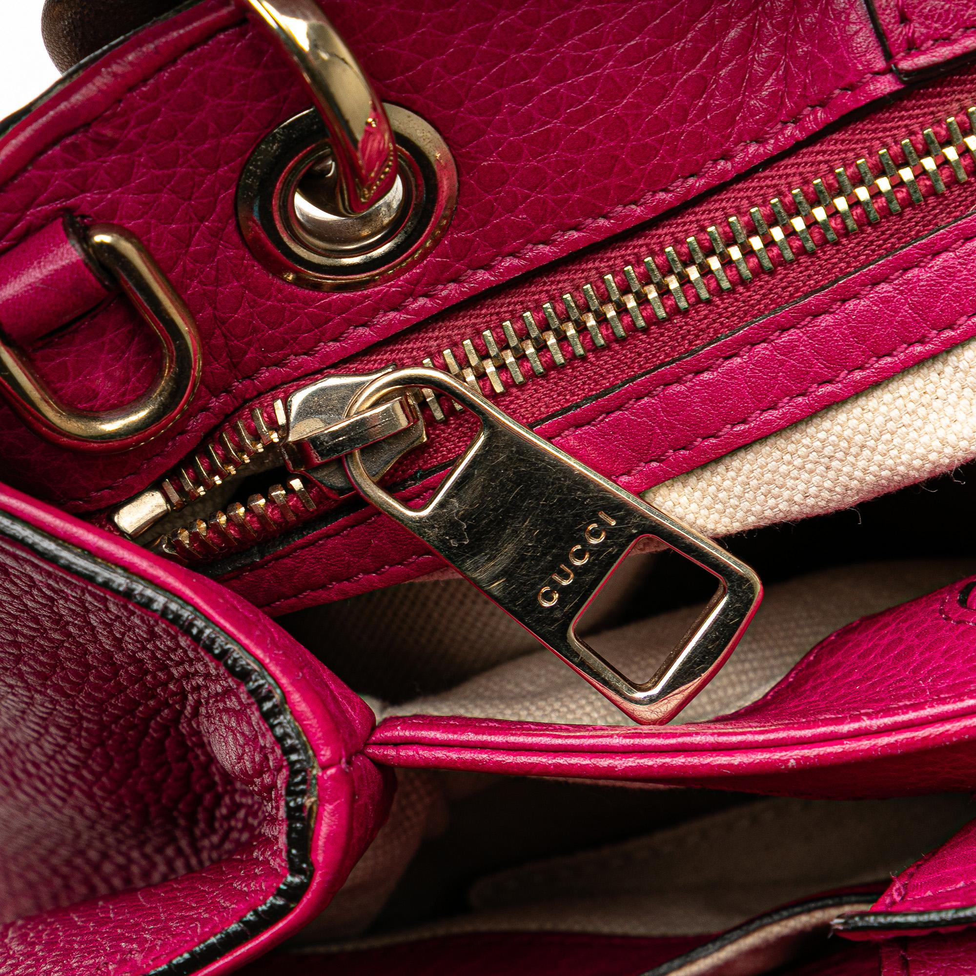 Gucci Small Calfskin Bamboo Shopper Satchel
