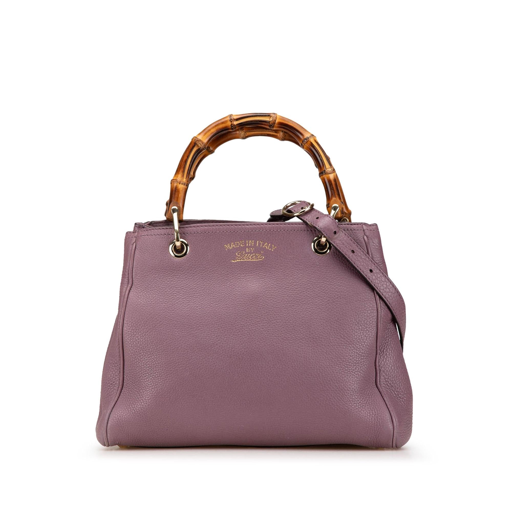 Gucci Small Calfskin Bamboo Shopper Satchel