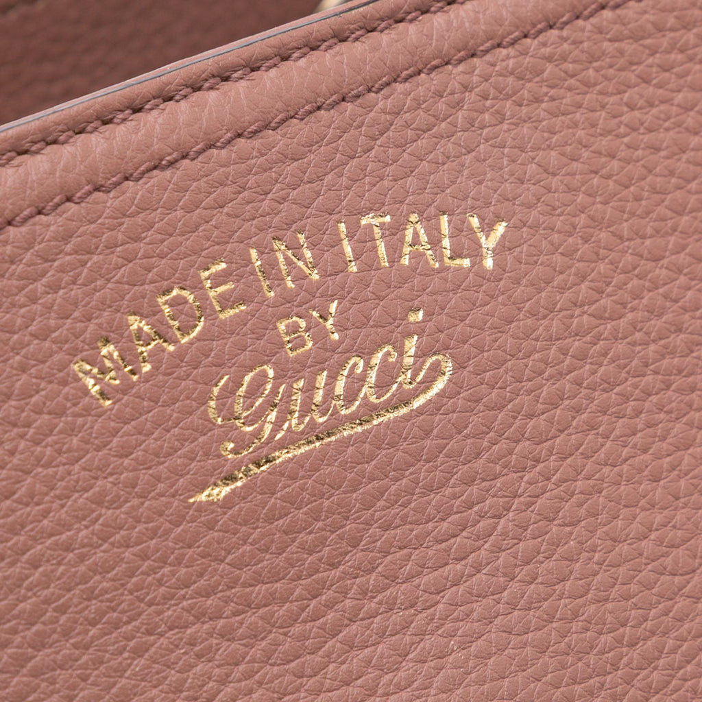 Gucci Small Calfskin Bamboo Shopper Satchel