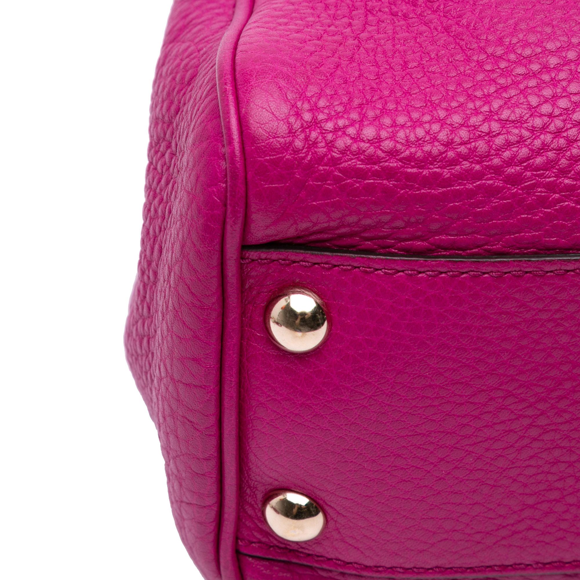 Gucci Small Calfskin Bamboo Shopper Satchel