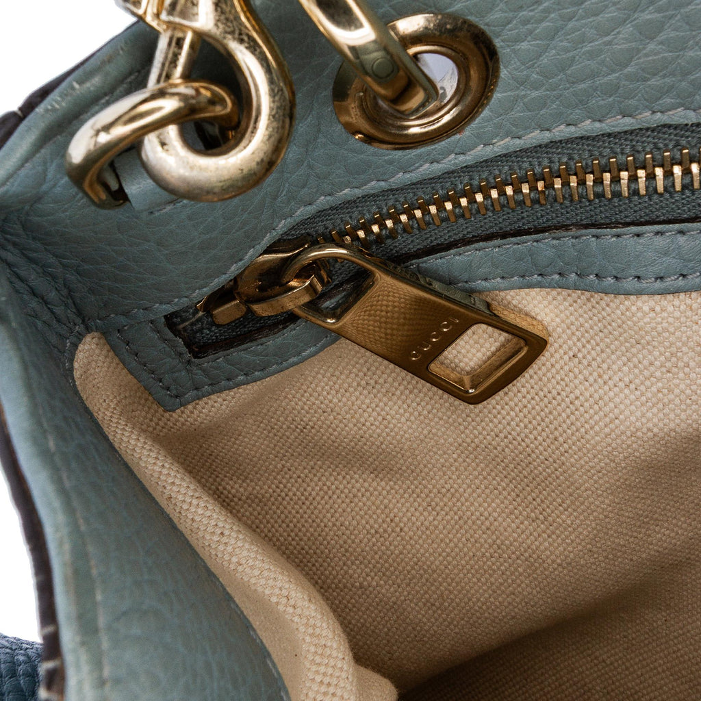 Gucci Small Calfskin Bamboo Shopper Satchel