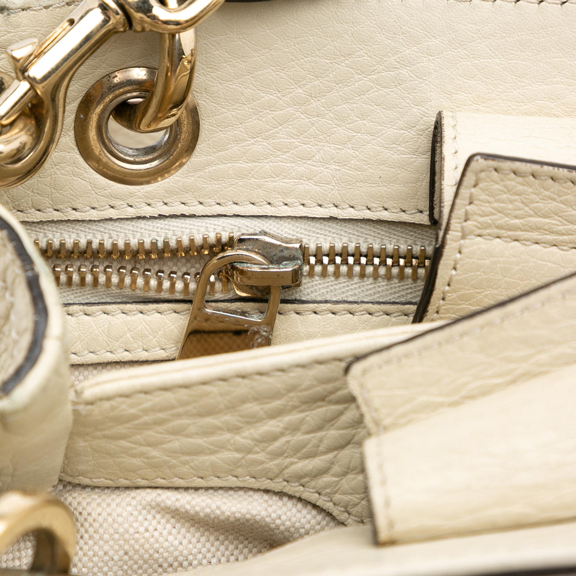 Gucci Small Calfskin Bamboo Shopper Satchel