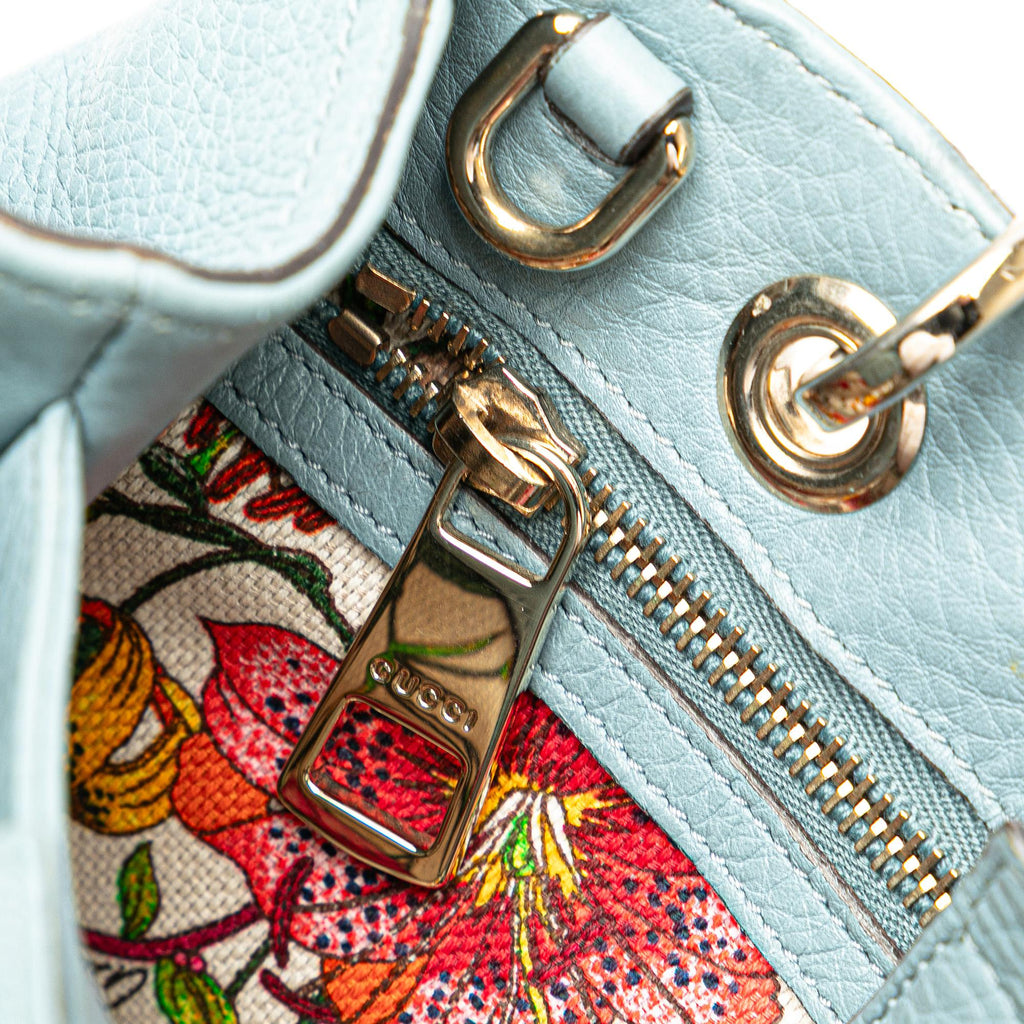 Gucci Small Calfskin Bamboo Shopper Satchel
