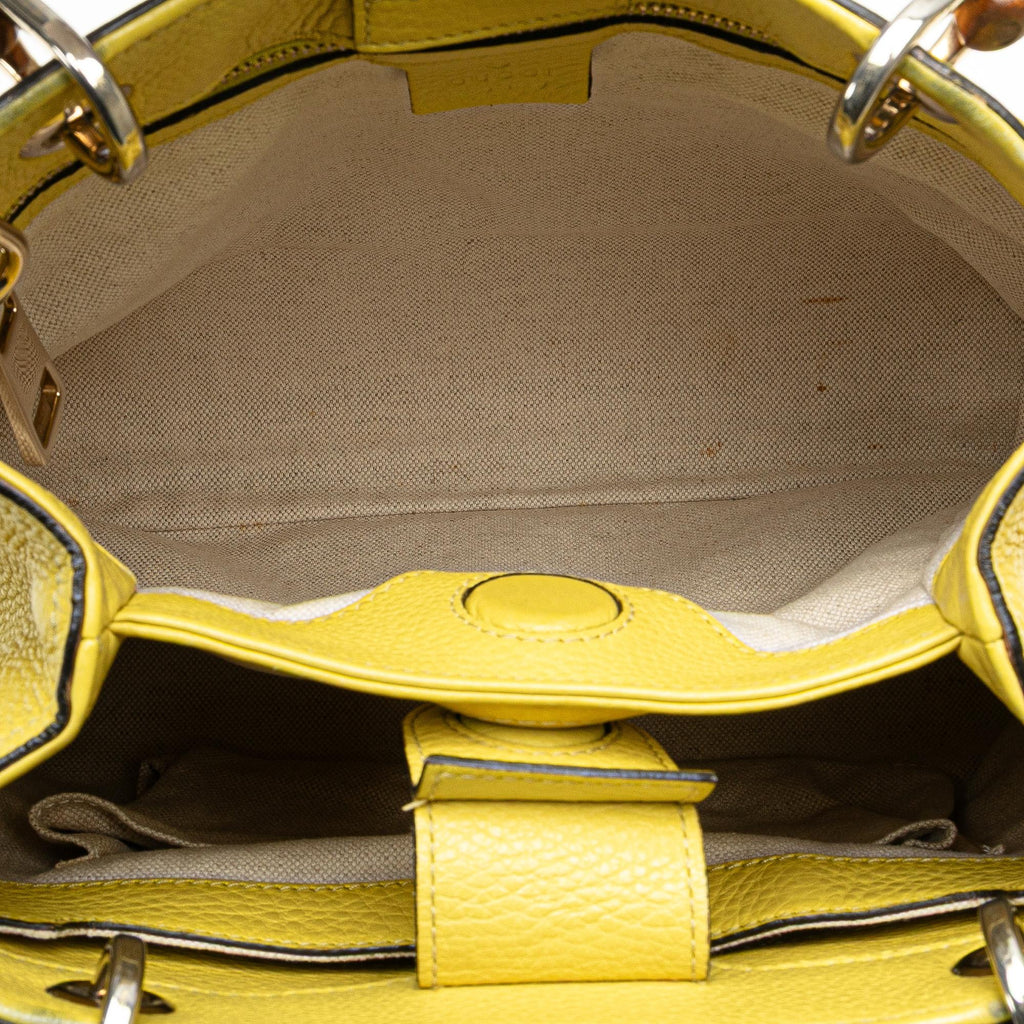 Gucci Small Calfskin Bamboo Shopper Satchel