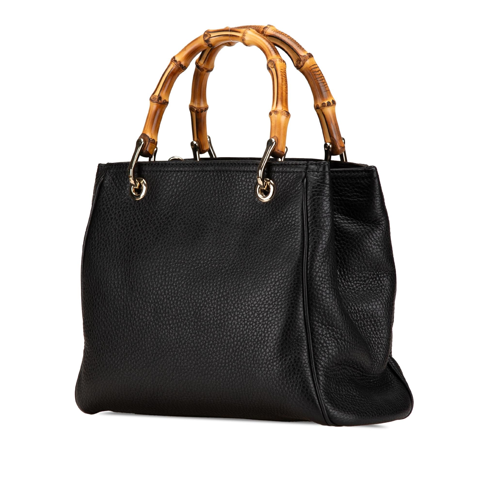 Gucci Small Calfskin Bamboo Shopper Satchel