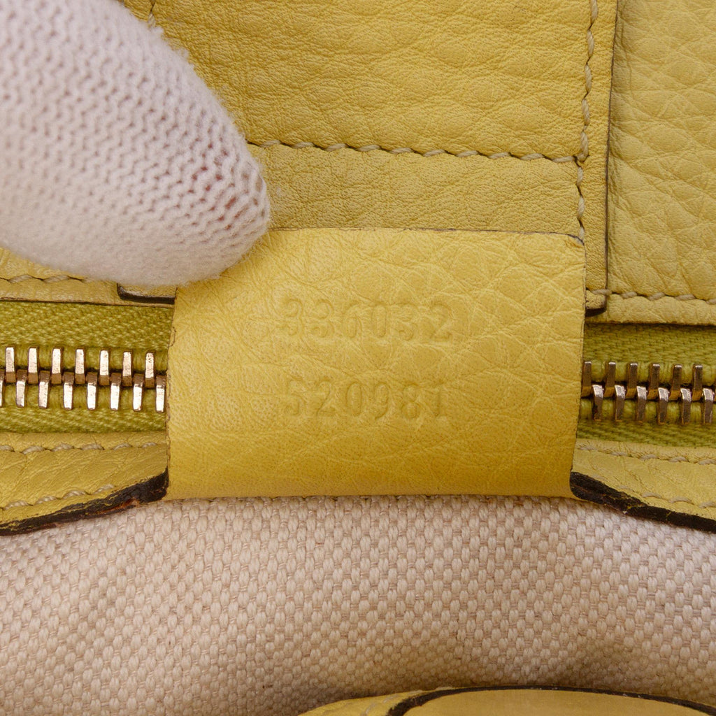 Gucci Small Calfskin Bamboo Shopper Satchel