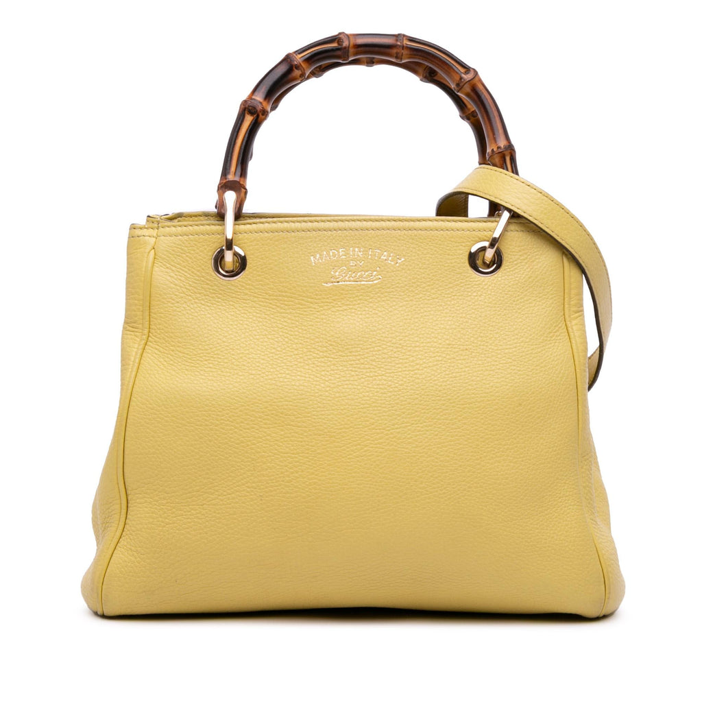 Gucci Small Calfskin Bamboo Shopper Satchel