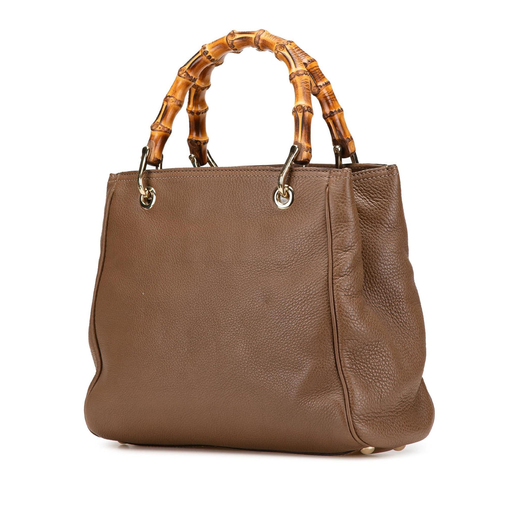 Gucci Small Calfskin Bamboo Shopper Satchel