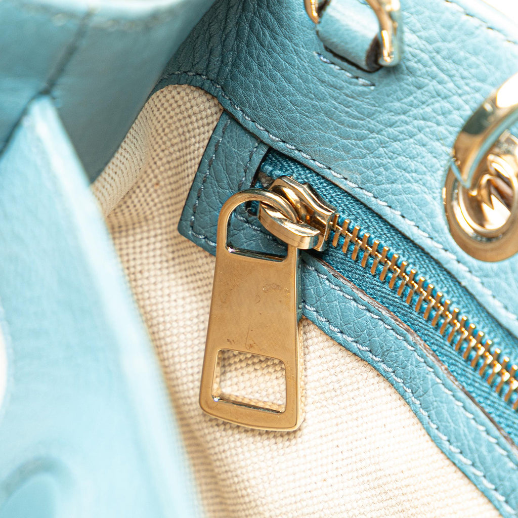 Gucci Small Calfskin Bamboo Shopper Satchel