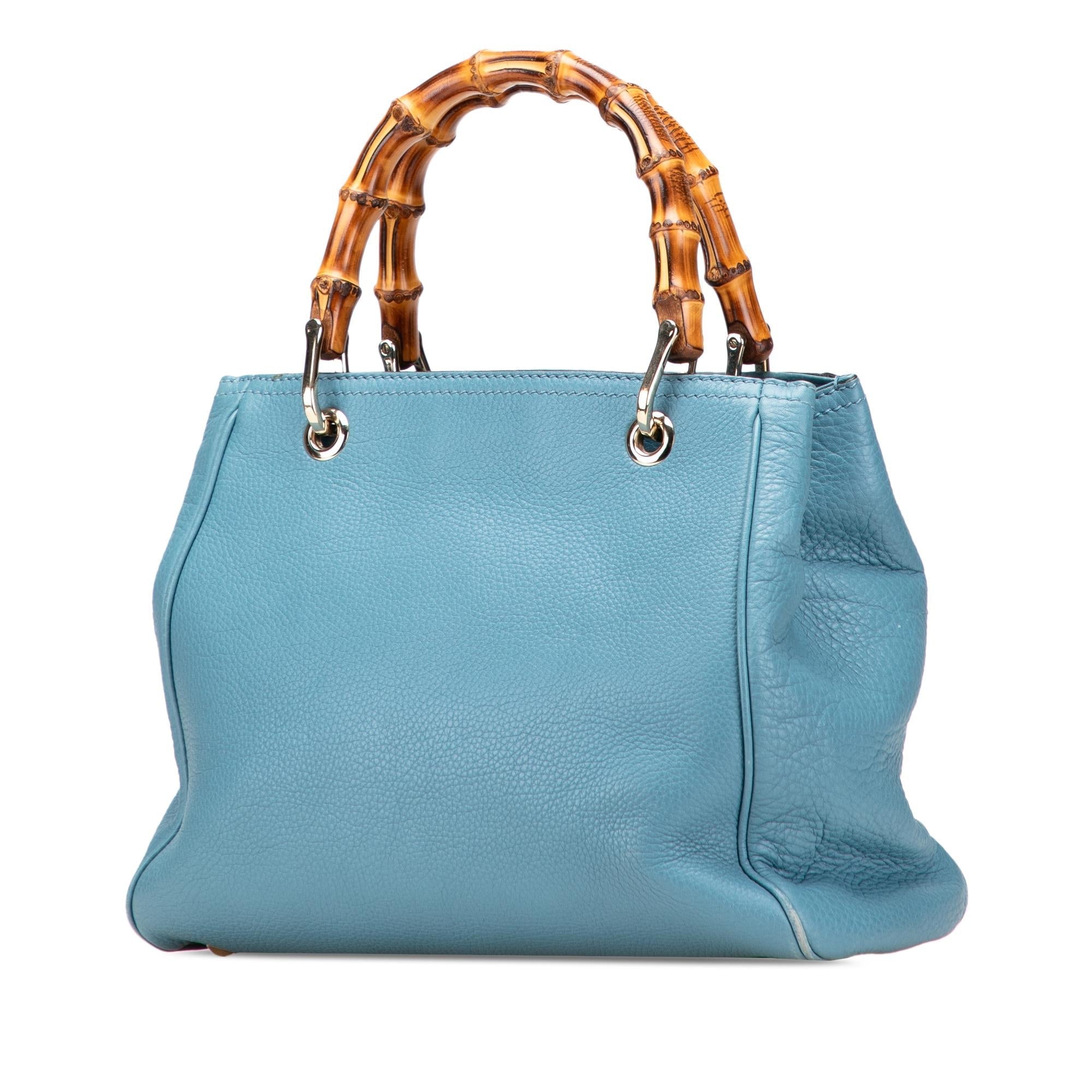Gucci Small Calfskin Bamboo Shopper Satchel