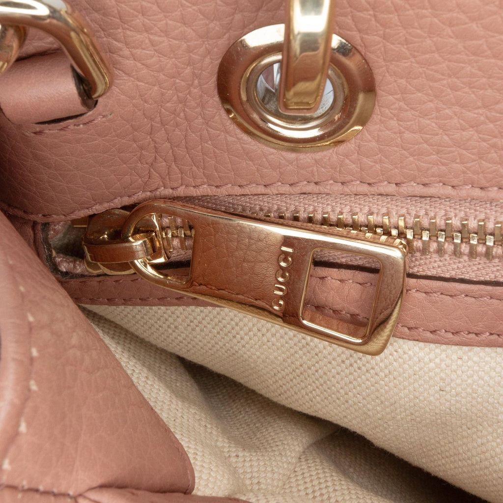 Gucci Small Calfskin Bamboo Shopper Satchel